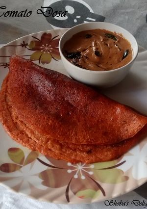 A picture of Tomato Dosa.