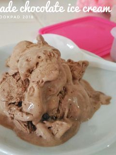 Foto resep Es Krim Coklat (Homemade chocolate ice cream)