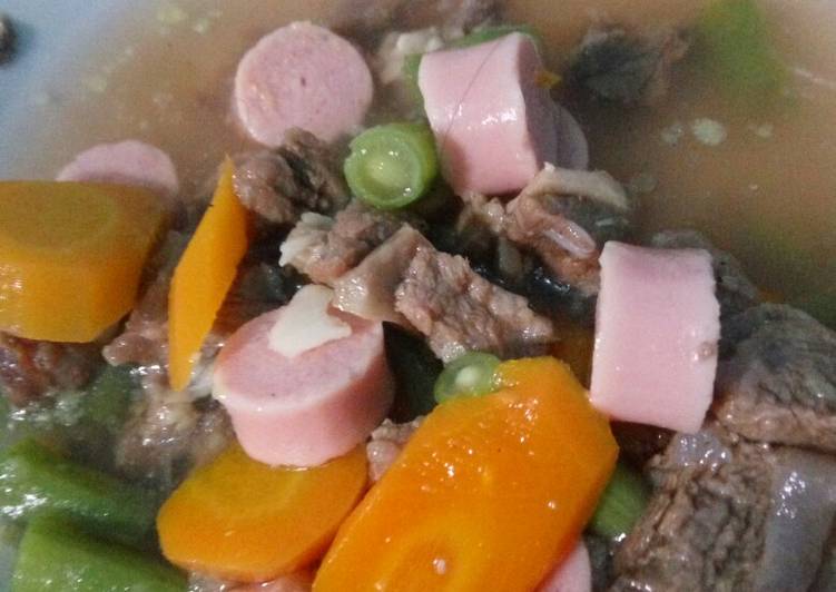 Resep Sup daging sapi sehat Anti Gagal