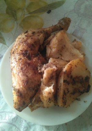 Tepsis csirkecomb recept fotója