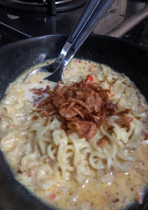Foto resep #2. Mi Rebus kuah susu praktis