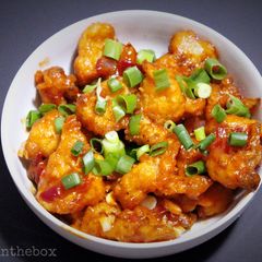 A picture of Indo-Chinese: Cauliflower Manchurian.