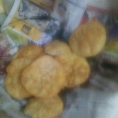 Besan stuffed mathri ya papdi A picture of Besan stuffed mathri ya papdi.