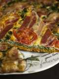Tarta salada de kale, calabaza y bacon