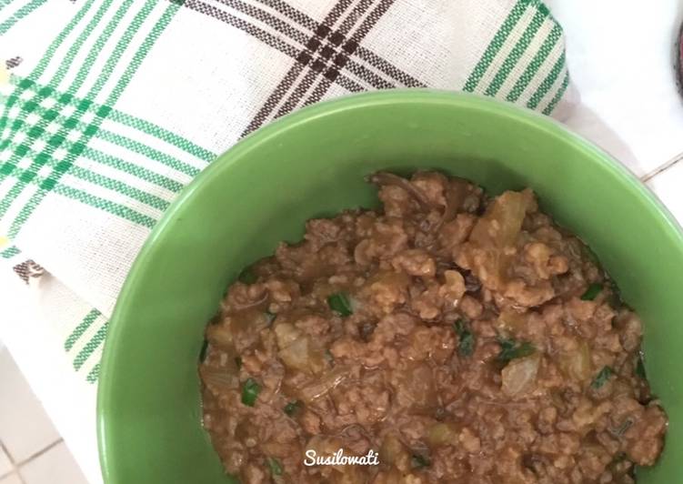 Daging giling untuk isi bakpao