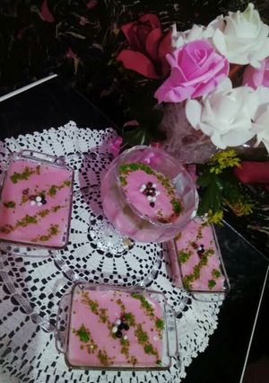 صورة لوصفة مهلبية ذوق الفراولة 😍❤