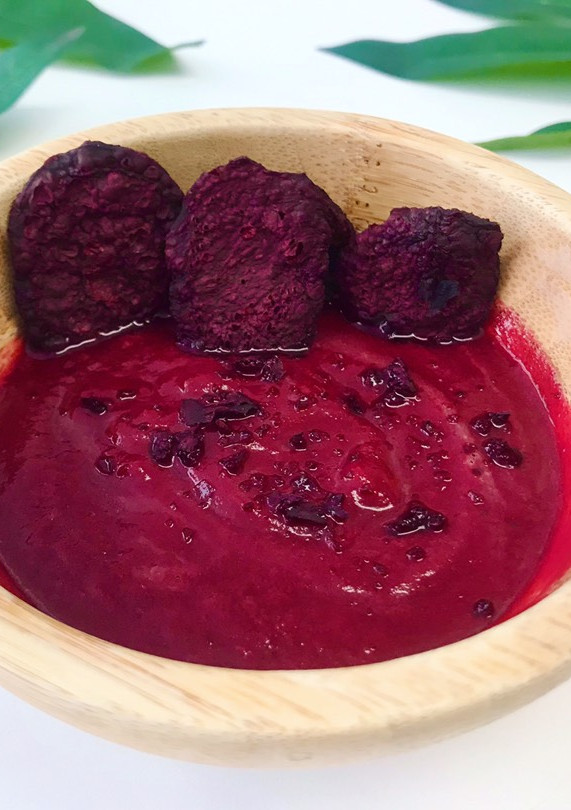 Una foto de Gazpacho de remolacha