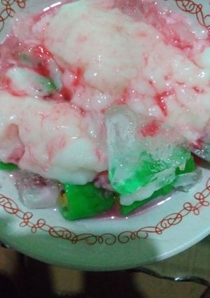 Foto resep 5.Es pisang ijo #bikinramadanberkesan