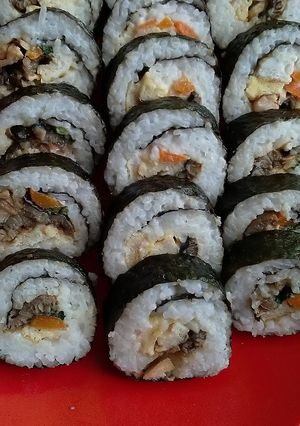 Foto resep Kimbab isi belut (unagi)