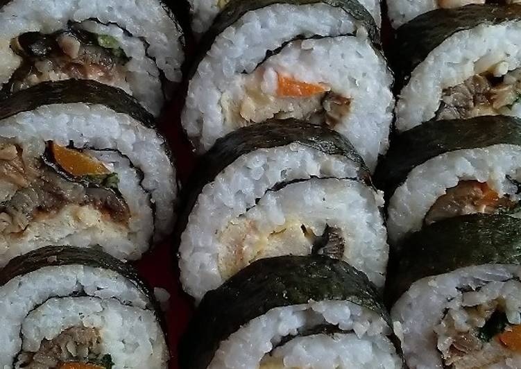 Kimbab isi belut (unagi)