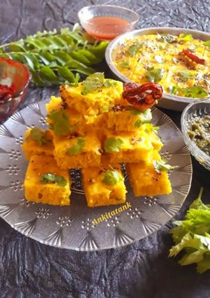 A picture of Quick bottle gourd farali dhokla.