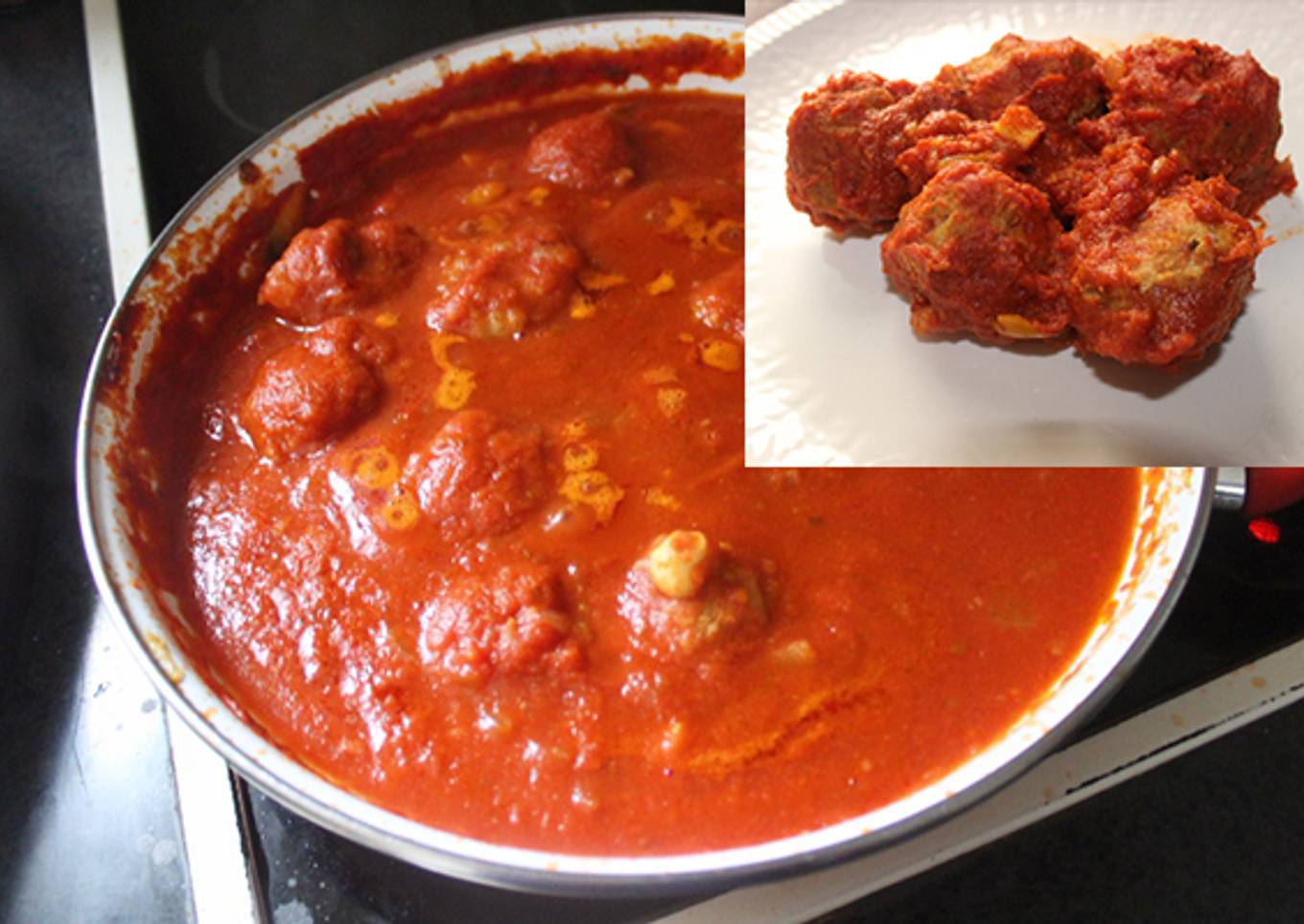 Albóndigas de caballo con tomate