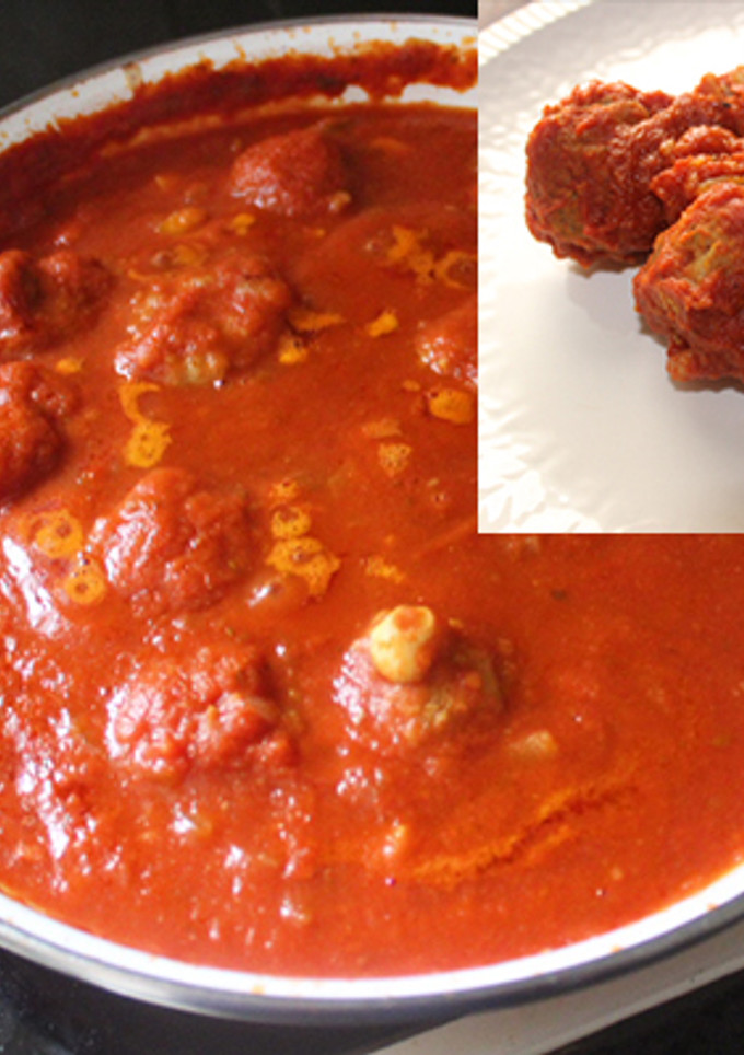 Una foto de Albóndigas de caballo con tomate