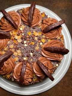 Una foto de Crema de Chocolate y Naranja