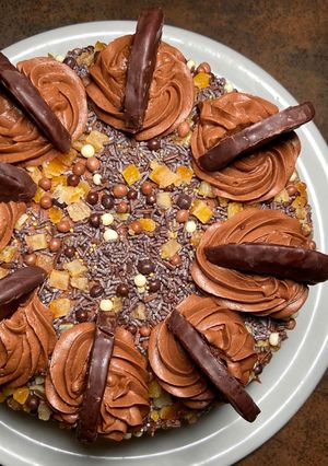 Una foto de Crema de Chocolate y Naranja