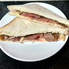 A picture of My Leftover Lamb and Mint Sauce Sandwich 😘.
