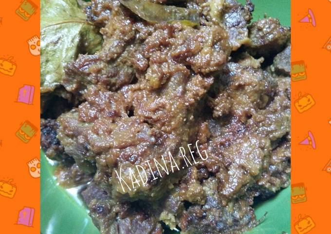 Langkah Mudah untuk Menyiapkan Rendang sapi (bumbu sederhana), Sempurna