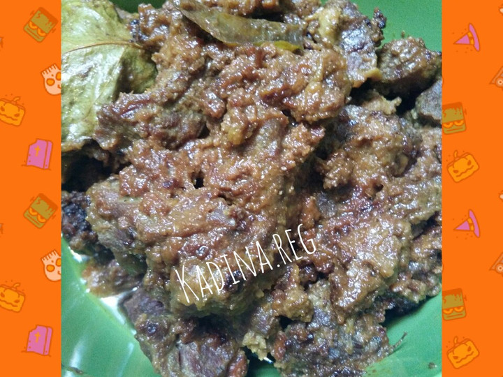 Langkah Mudah untuk Menyiapkan Rendang sapi (bumbu sederhana), Sempurna