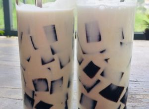 Hình của món Sương sáo sữa tươi mật ong nước cốt dừa.