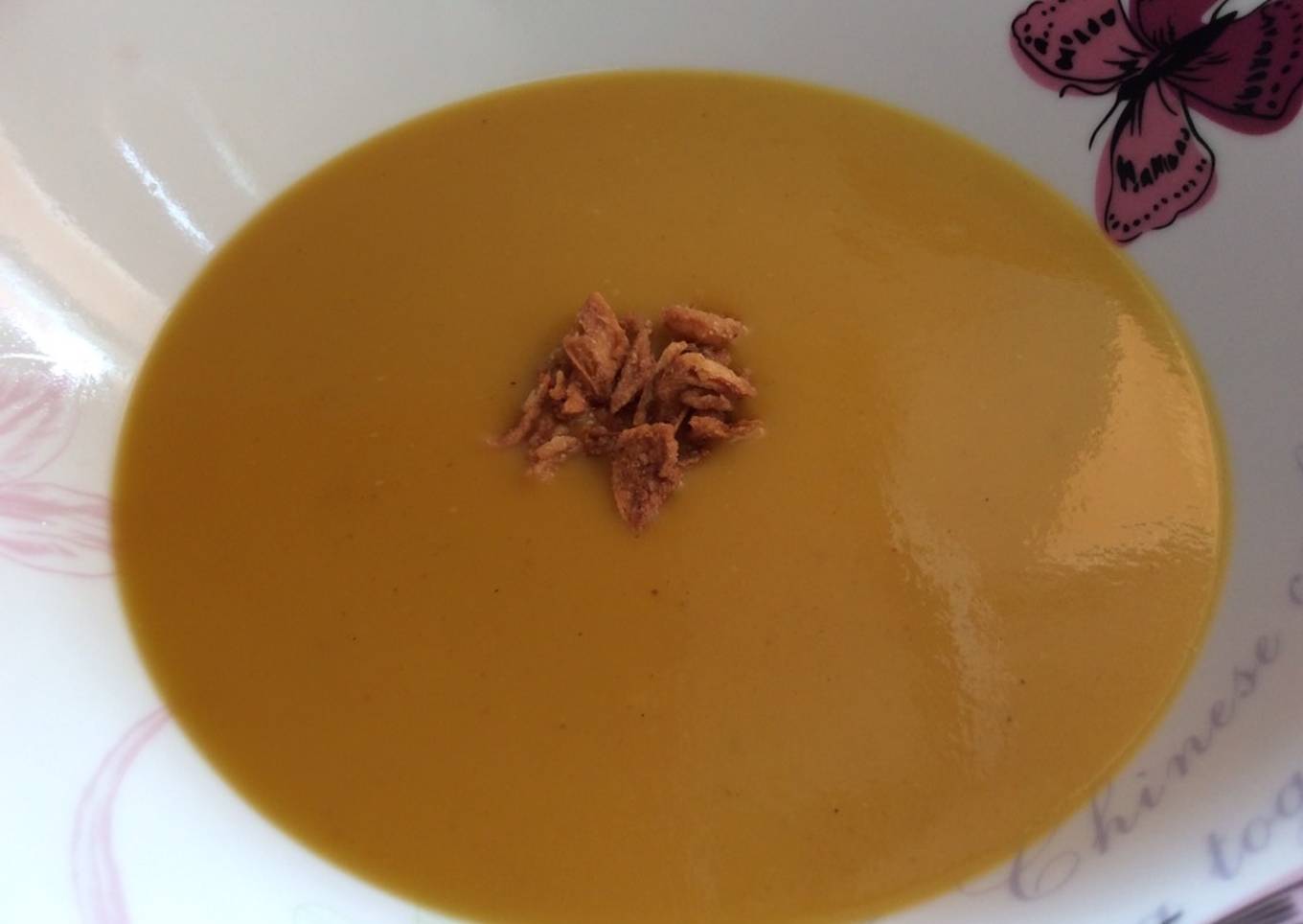 Crema de calabaza y curry