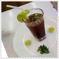 A picture of Blueberry Khus sharbat.