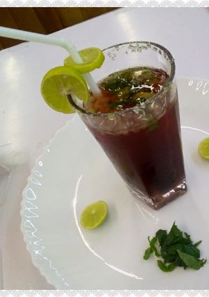 A picture of Blueberry Khus sharbat.