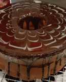 Chocolate chiffon cake with coffee chocolate ganache #mycookbook