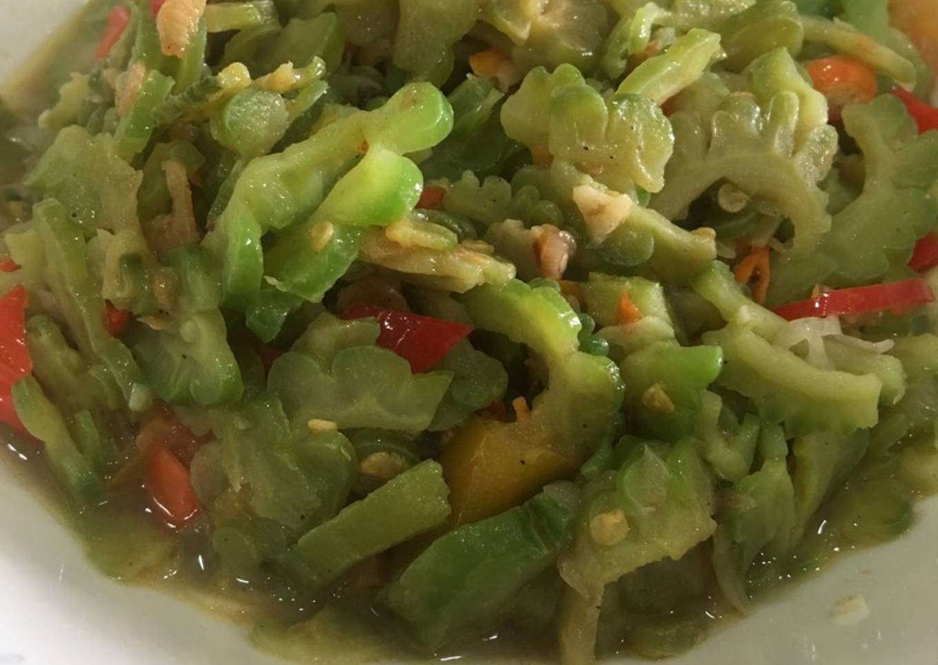 Tumis Pare Terasi Pedas