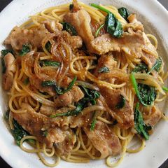 A picture of Ginger Pork Spaghetti.