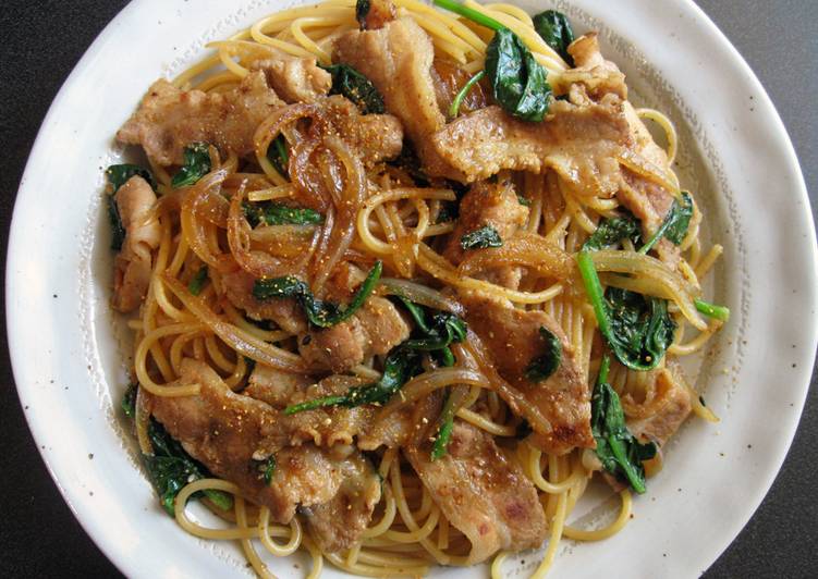 Easiest Way to Prepare Quick Ginger Pork Spaghetti