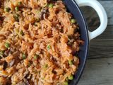 Riz pilaf au pilau et petits pois