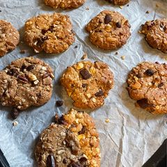 A picture of Cowboy Cookies (gluten free / vegan).
