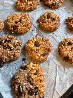 A picture of Cowboy Cookies (gluten free / vegan).