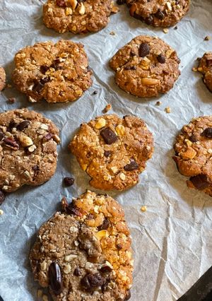 A picture of Cowboy Cookies (gluten free / vegan).