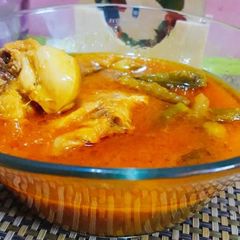 A picture of Chicken Bhindi Masala.