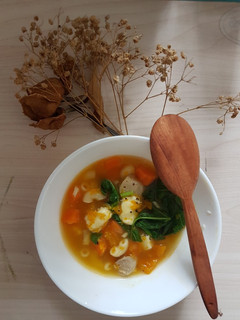 Foto resep Cheesy Pumpkin Soup (Sup Labu Parang Keju)