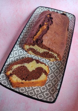 Une photo de Le cake zébré de la savane