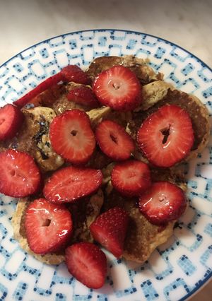 Φωτογραφία της συνταγής Υγιεινά pancakes με βρώμη και μπανάνα (270-290 kcal ανά μερίδα)