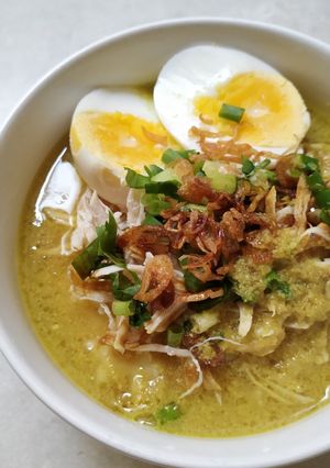 Foto resep Bubur Ayam Kuah Kuning