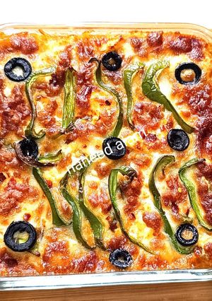 A picture of Capsicum Lasagna In Air Fryer.