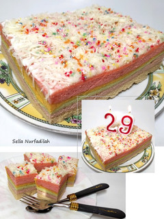 Foto resep RAINBOW CAKE STEAM SIMPLE, MUDAH, DAN ENAK (tanpa timbangan)