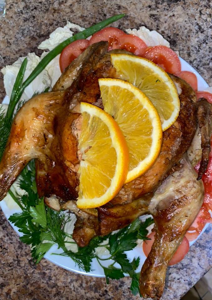 Запечена з цитрусом курочка