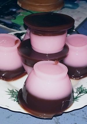 Foto resep Puding coklat strawberry