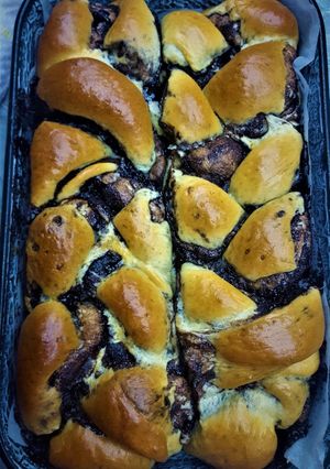 Nagyon csokis ostoros kalács recept fotója