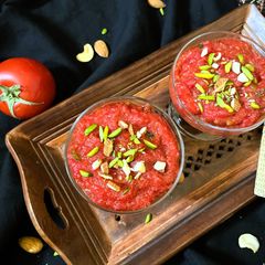 Shahjahani Meetha (Tomato Halwa - Hyderabadi style) A picture of Shahjahani Meetha (Tomato Halwa - Hyderabadi style).