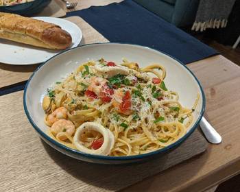 Latest Recipe Seafood linguine Delicious Nutritious