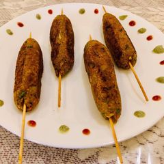 A picture of Corn Kababs.
