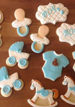 Una foto de Galletas de vainilla para decorar (baby shower)