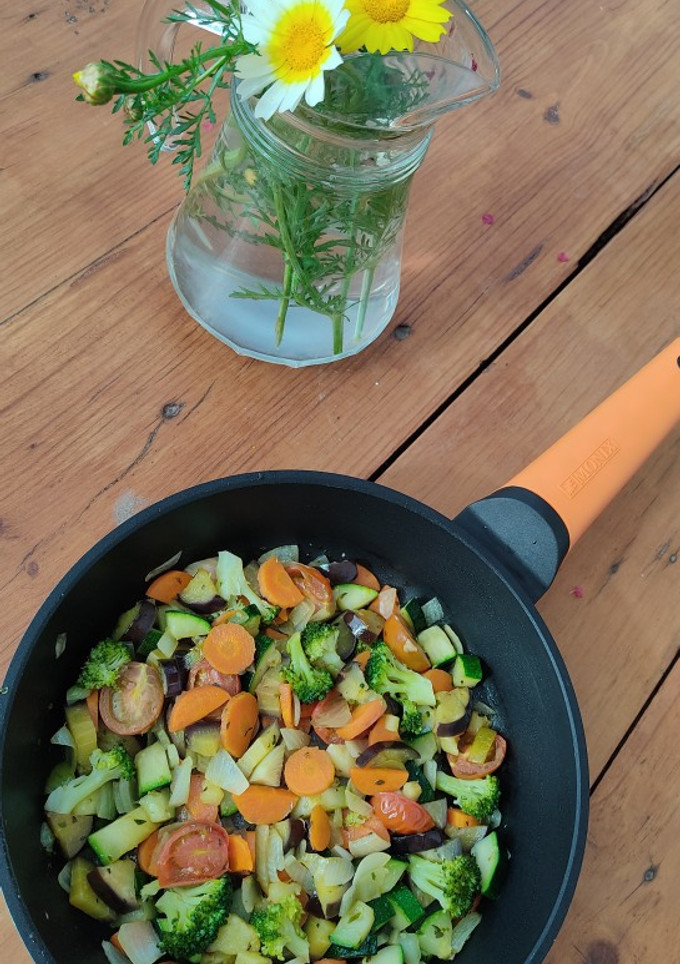 Una foto de Verduras salteadas