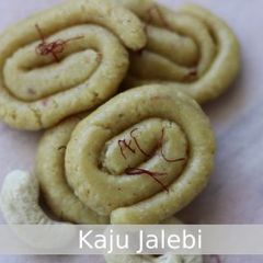 A picture of Kaju Jalebi.